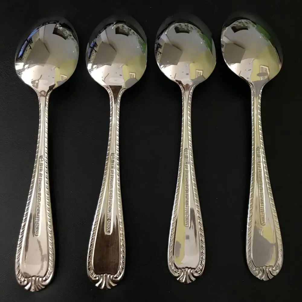 Reed & Barton Domain Teaspoon Lot of 4 Stainless Steel 18/10 Flatware China D